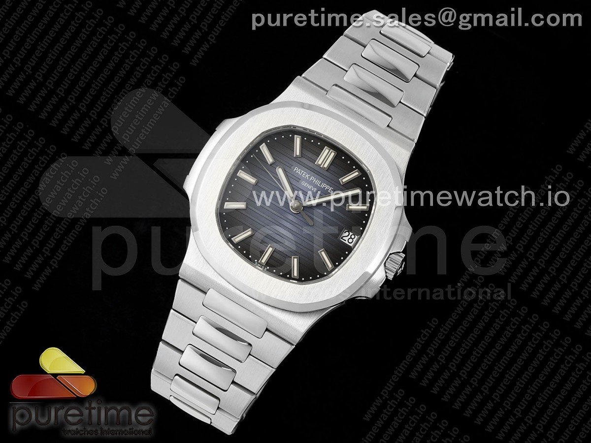 Nautilus 5711 SS PPF 1 1 Best Edition Blue Dial on SS Bracelet A330