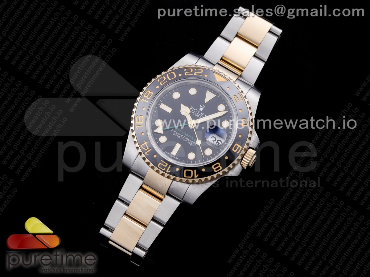 GMT Master II 116713 LN Black Ceramic 904L Steel Wrapped Gold GMF 1 1 Best Edition SA3186 CHS V3