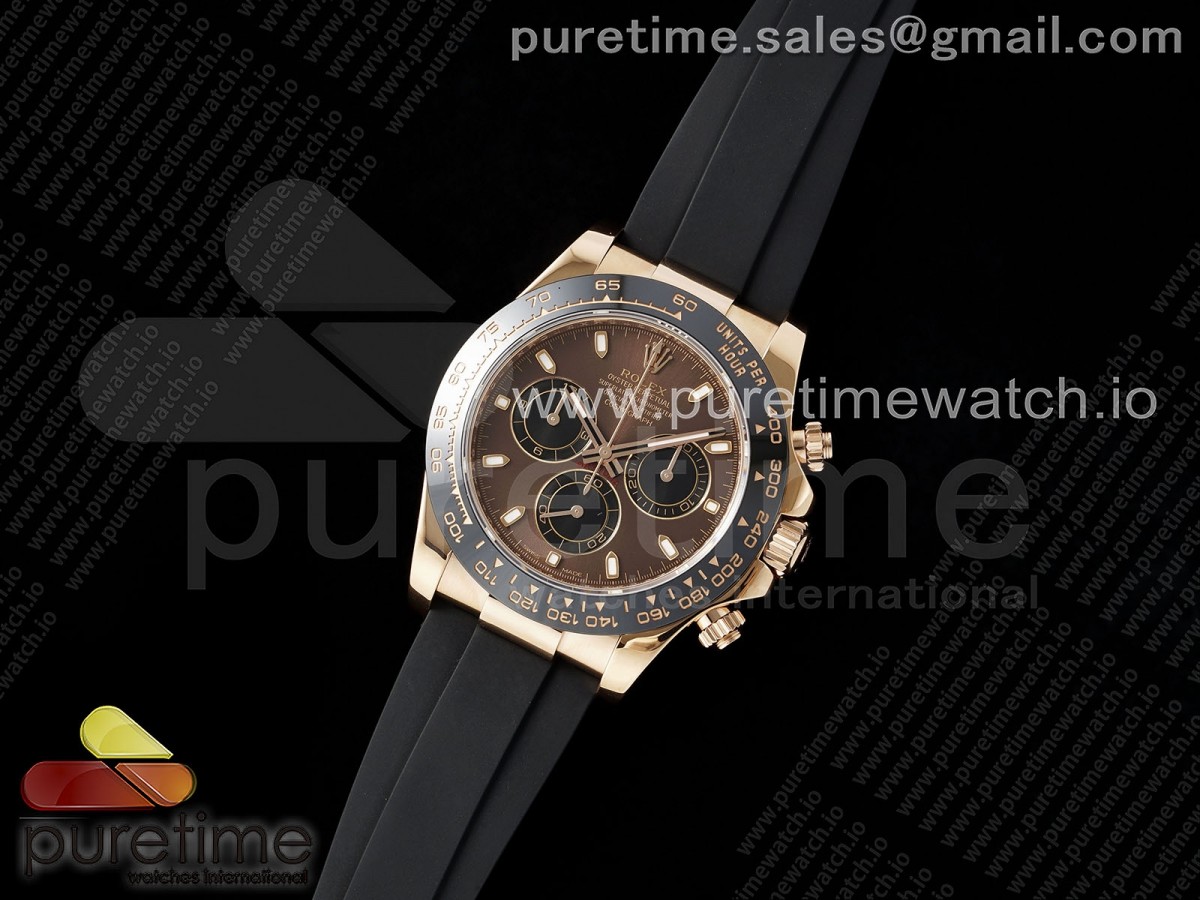Daytona 116515 LN ZF 1 1 Best Edition Chocolate Black Dial on Oysterflex Strap SH4130 Gain Weight