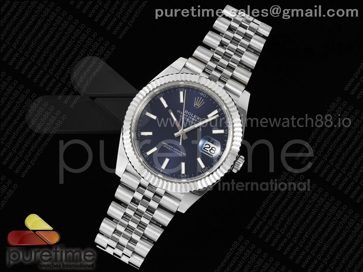 DateJust 41 126334 EWEF 1 1 Best Edition Blue Stick Dial on Jubilee Bracelet A3235