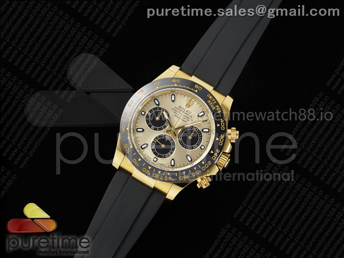 Daytona 116518 VSF 1 1 Best Edition 904L Steel YG Dial on Oysterflex Strap DD4130
